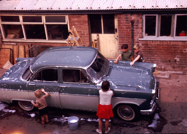 Children working in the yard 1962