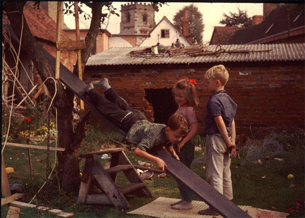 The old timber barn and pigsty